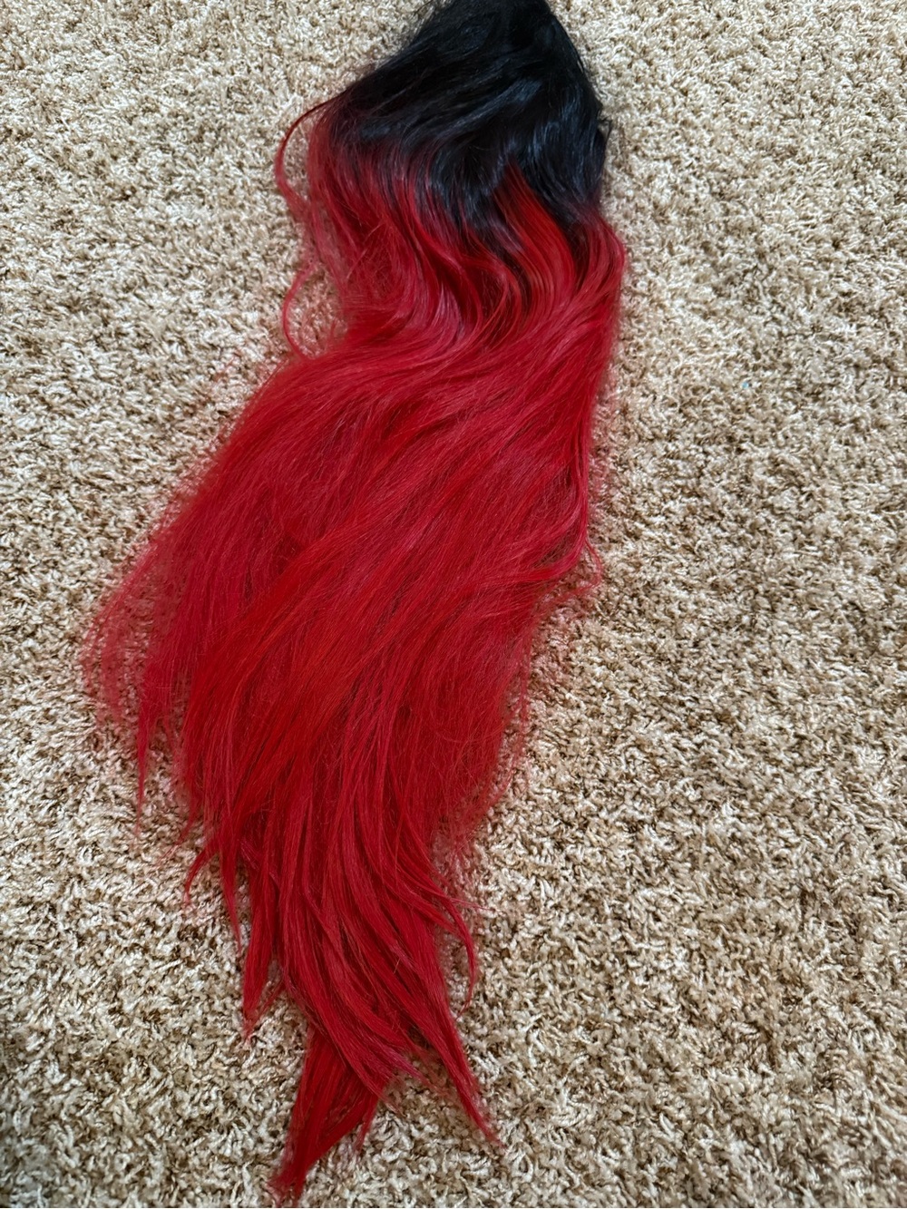 NEW Red Ombre lace front wig - Black to Vibrant Red